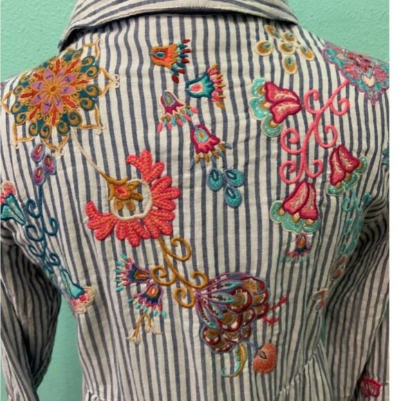 NWT Johnny Was Alesa Tiered Shirt Tunic Size Large Retail $270 - Picture 4 of 9